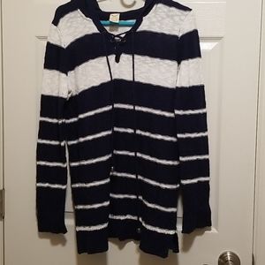 White and blue hoodie